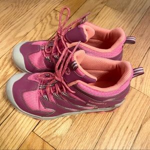 Girls Merrell Chameleon pink hiking boots